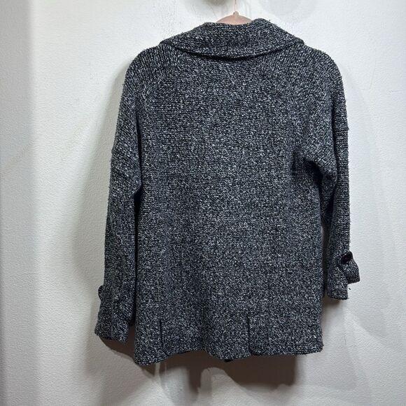(W3) Free People Loose Fit Biker Jacket Wool Blend with Belt Loops Black, Sz S - Picture 4 of 10